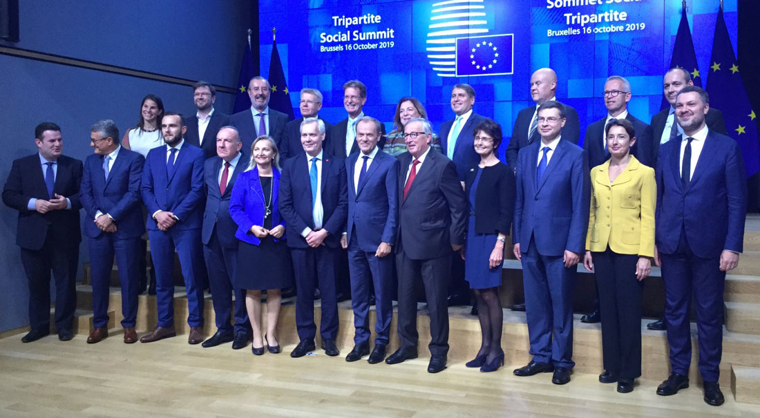 Antti Palola Brysselissä, EU Tripartite Social Summit
